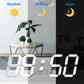 Deeyaple 15inch 3D LED Digital Wall Clock Large Alarm Clock Remote Control Snooze Auto Dimming 12/24H Time Date home decoration