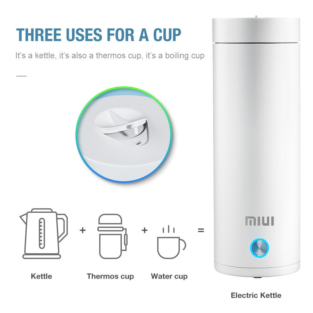 Portable Electric Kettles Cup 400ml 220v Tea Coffee Electric kettle Travel Boil Water Keep Warm Kitchen Appliances Thermo